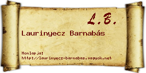 Laurinyecz Barnabás névjegykártya